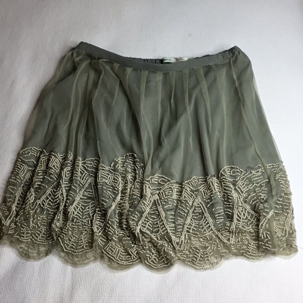 Kimchi Blue from Anthropology beaded elastic skirt